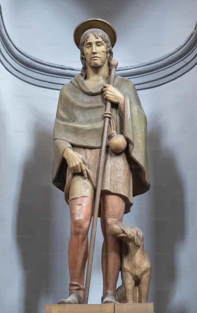 San Roque y su perro - Banco de imágenes católicas