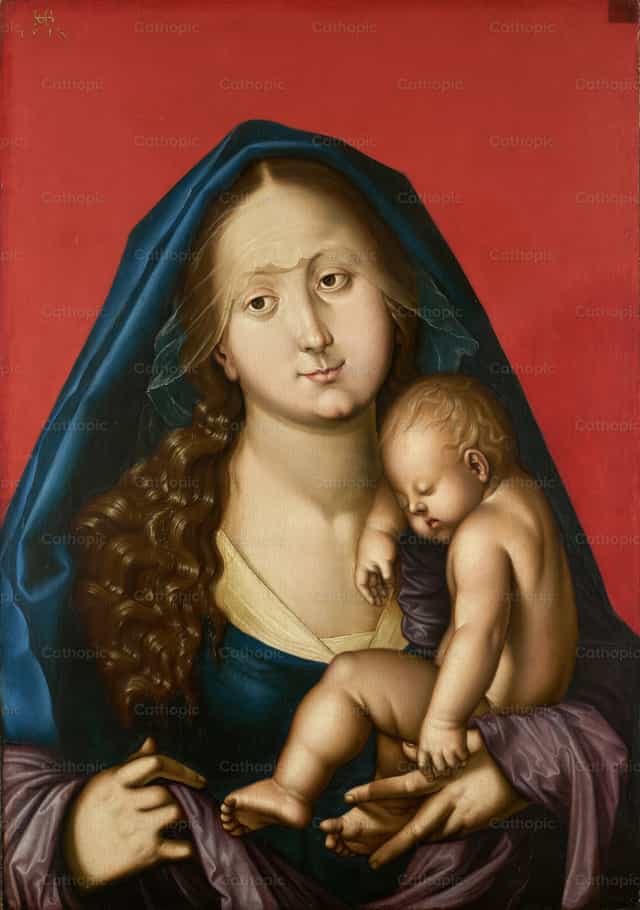 잠든 아기를 안은 마리아 - 가톨릭 스톡 이미지 - 사진 제공 Restored Christian Art