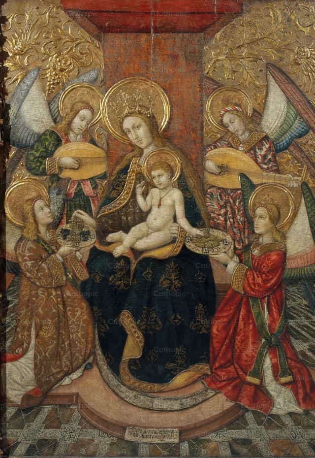 圣母与天使 - 天主教图库图片 - 摄影： Restored Christian Art