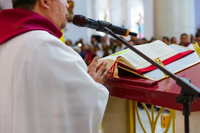 Lectura del Santo Evangelio - Banco de imágenes católicas