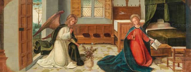 Boodschap aan Maria - Katholieke stockfoto's - Foto door Restored Christian Art