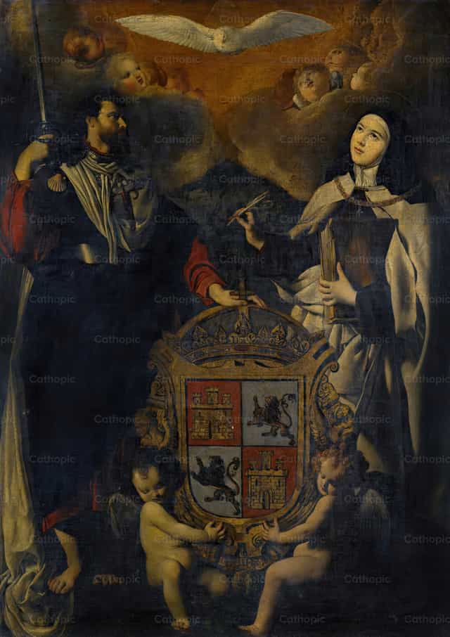 Nagy Szent Jakab Szent Teréz Ávilai Szent Terézzel - Katolikus stockképek - Fotó: Restored Christian Art