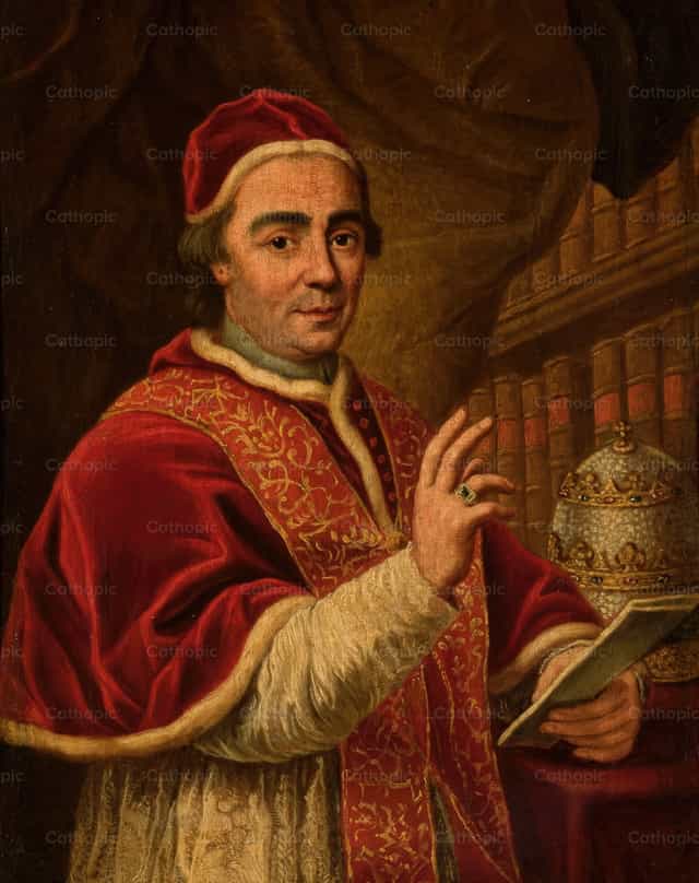 Portrait du pape Clément XIII - Images catholiques de stock - Photo de Restored Christian Art