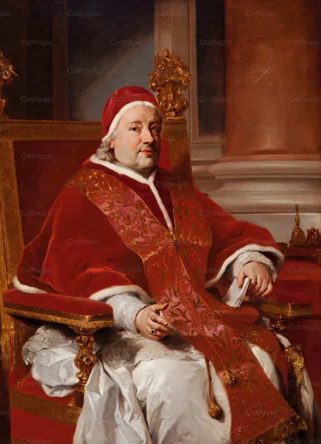 Portrait du pape Clément XIII - Images catholiques de stock - Photo de Restored Christian Art