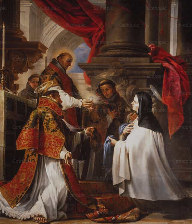 Komunia św. Teresy - Katolickie zdjęcia stockowe - Zdjęcie: Restored Christian Art