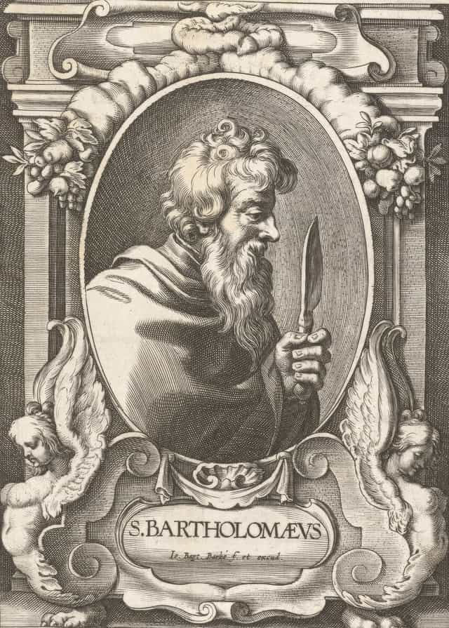 Heilige Bartholomeüs - Katholieke stockfoto's - Foto door Restored Christian Art