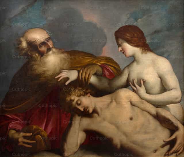 Stworzenie Ewy i Adama - Katolickie zdjęcia stockowe - Zdjęcie: Restored Christian Art