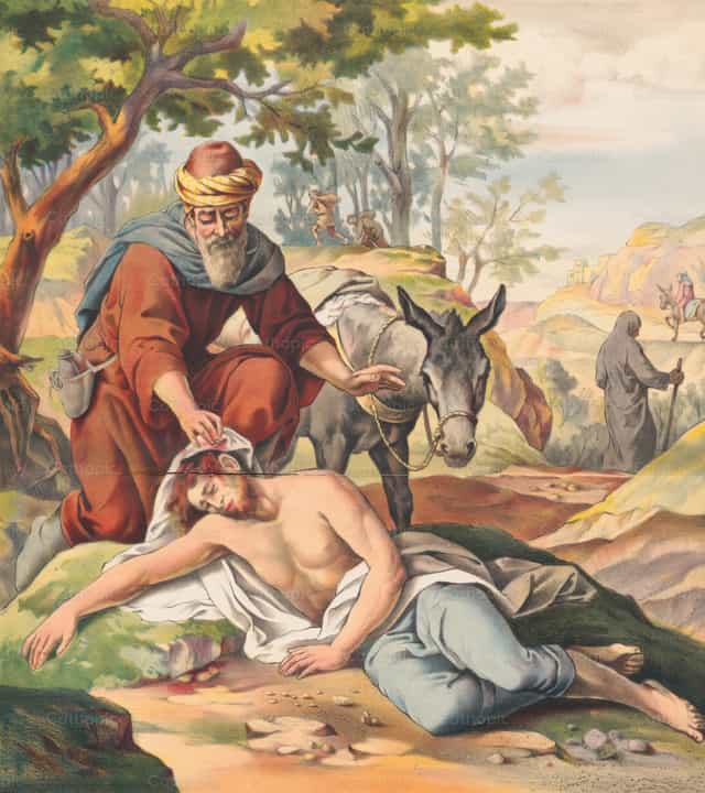 A jó szamaritánus - Katolikus stockképek - Fotó: Restored Christian Art