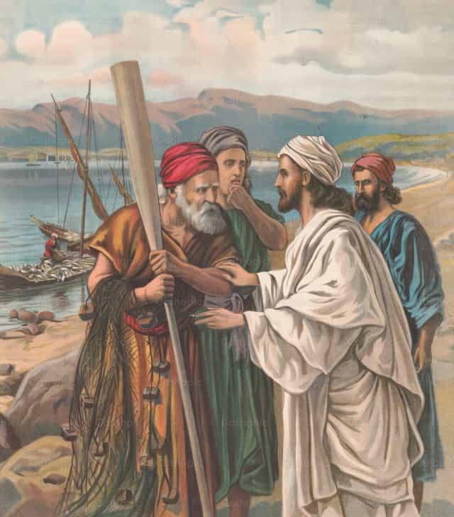 Tawag ni Jesus sa mga mangingisda - Mga Catholic stock image - Larawan ni Restored Christian Art