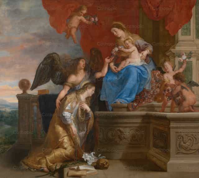 La coronación de Santa Rosalía - Banco de imágenes católicas