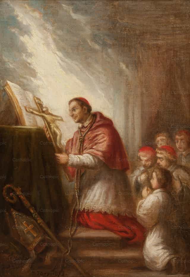 San Carlos Borromeo - Banco de imágenes católicas - Fotografía por Restored Christian Art