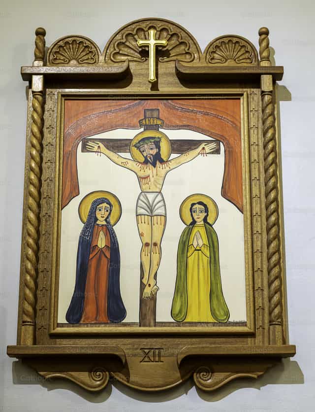 Chemin de Croix - Images catholiques de stock