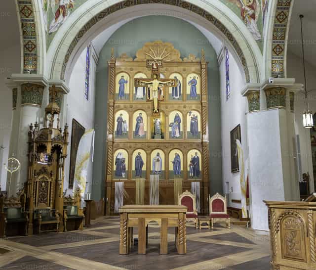 Basílica Catedral de San Francisco de Asís en Santa Fe - Banco de imágenes católicas - Fotografía por Steven Zimmerman
