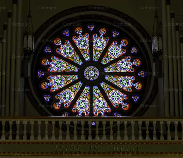 Rosetón de la Basílica Catedral de San Francisco - Banco de imágenes católicas - Fotografía por Steven Zimmerman