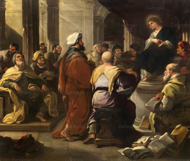 학자들 가운데 계신 그리스도 - 가톨릭 스톡 이미지 - 사진 제공 Restored Christian Art