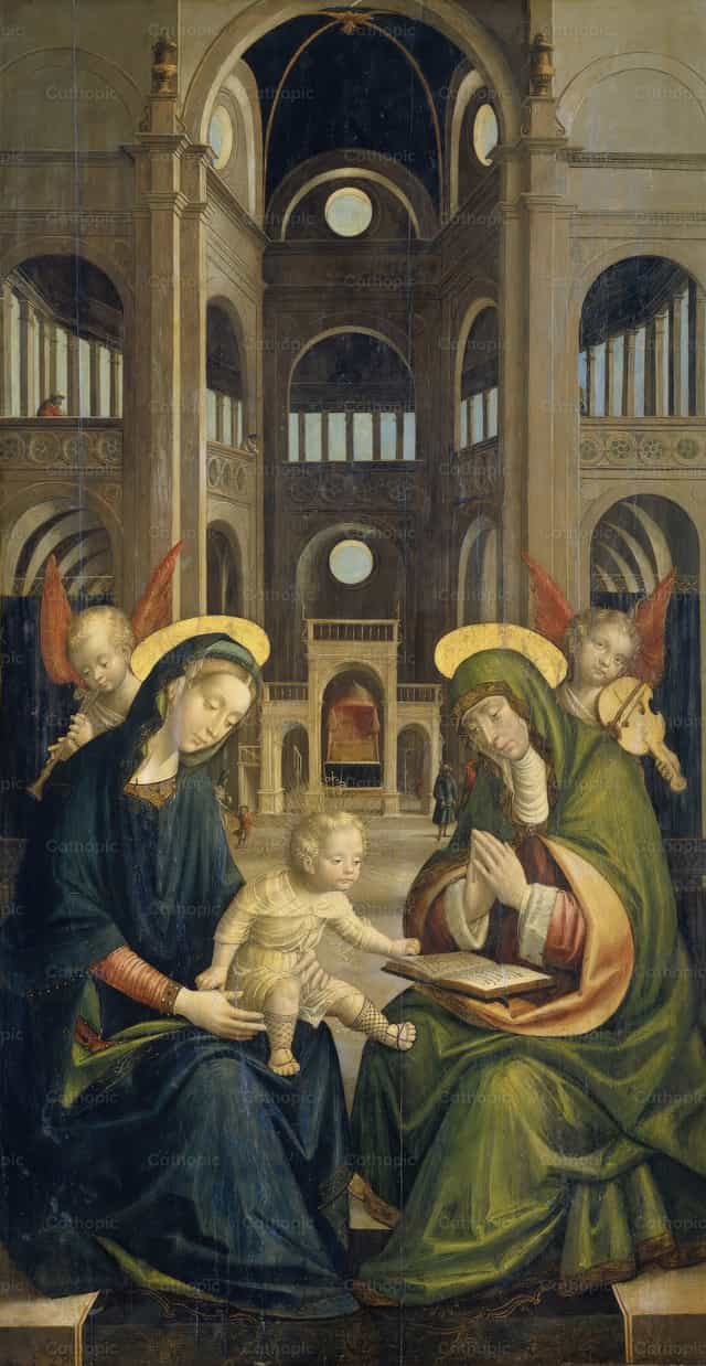 성 안나와 함께한 성모자 - 가톨릭 스톡 이미지 - 사진 제공 Restored Christian Art