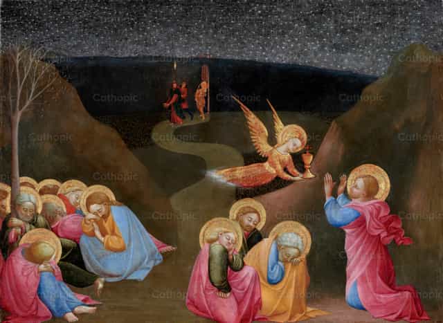 A Agonia no Horto - Imagens católicas de stock