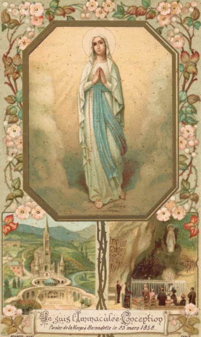 Lourdes-i Miasszonyunk – Lourdes-i kegyhely - Katolikus stockképek - Fotó: Restored Christian Art