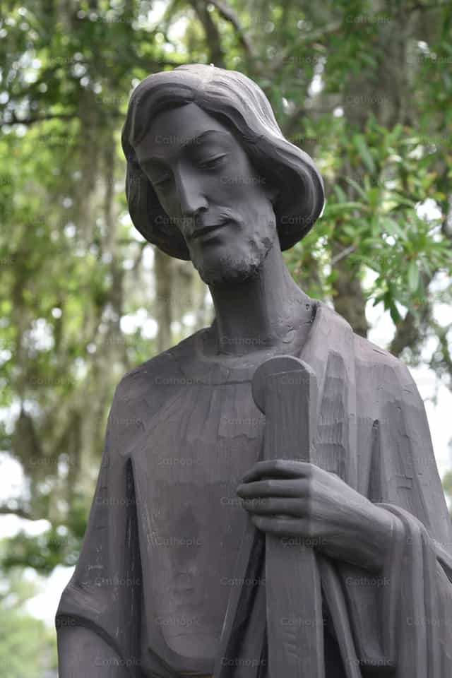 Beeld van Sint-Jozef bij een Mariakapel in Florida - Katholieke stockfoto's - Foto door Luisa Oswalt