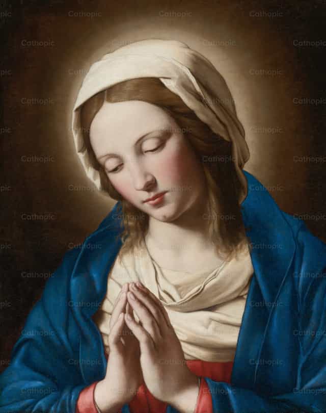 기도 중의 성모 - 가톨릭 스톡 이미지 - 사진 제공 Restored Christian Art