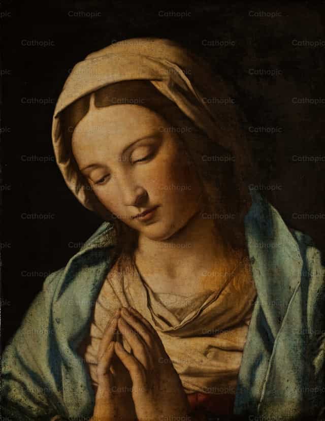 기도하는 성모 - 가톨릭 스톡 이미지 - 사진 제공 Restored Christian Art