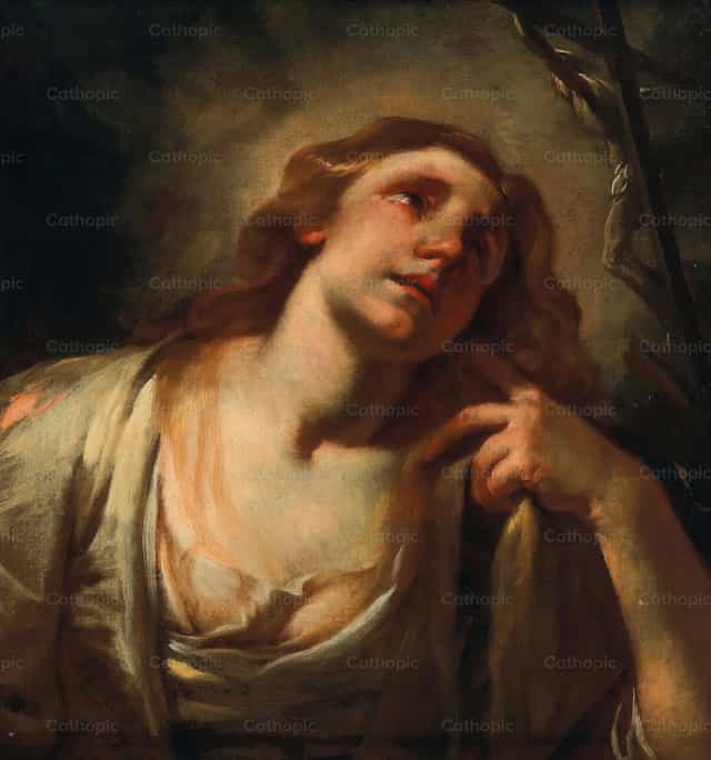 Pokutująca Maria Magdalena - Katolickie zdjęcia stockowe - Zdjęcie: Restored Christian Art