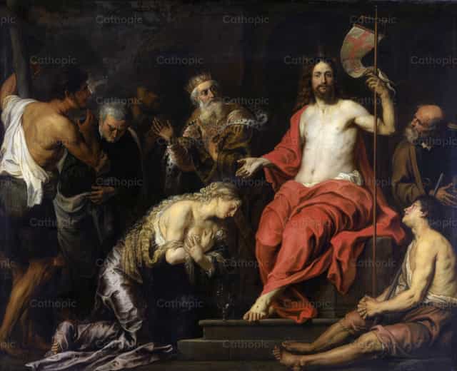 Krisztus és a bűnbánó bűnösök - Katolikus stockképek - Fotó: Restored Christian Art