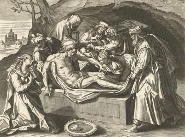 El entierro de Cristo - Banco de imágenes católicas - Fotografía por Restored Christian Art