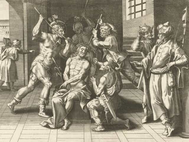 Christ is crowned with the crown of thorns - Catholic stock images