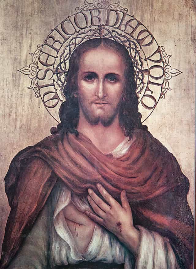 Dipinto di un ritratto di Gesù Cristo risorto. - Immagini stock cattoliche - Foto di Joan Sutter
