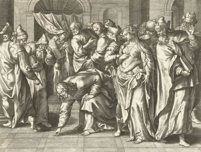Krisztus és a házasságtörő asszony - Katolikus stockképek - Fotó: Restored Christian Art