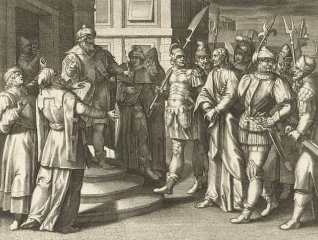 Le Christ devant Pilate - Images catholiques de stock