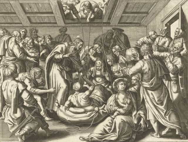 La curación de un paralítico - Banco de imágenes católicas