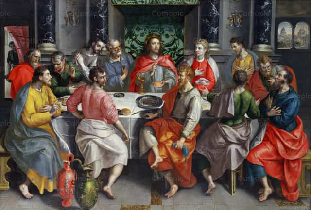 Het Laatste Avondmaal - Katholieke stockfoto's - Foto door Restored Christian Art