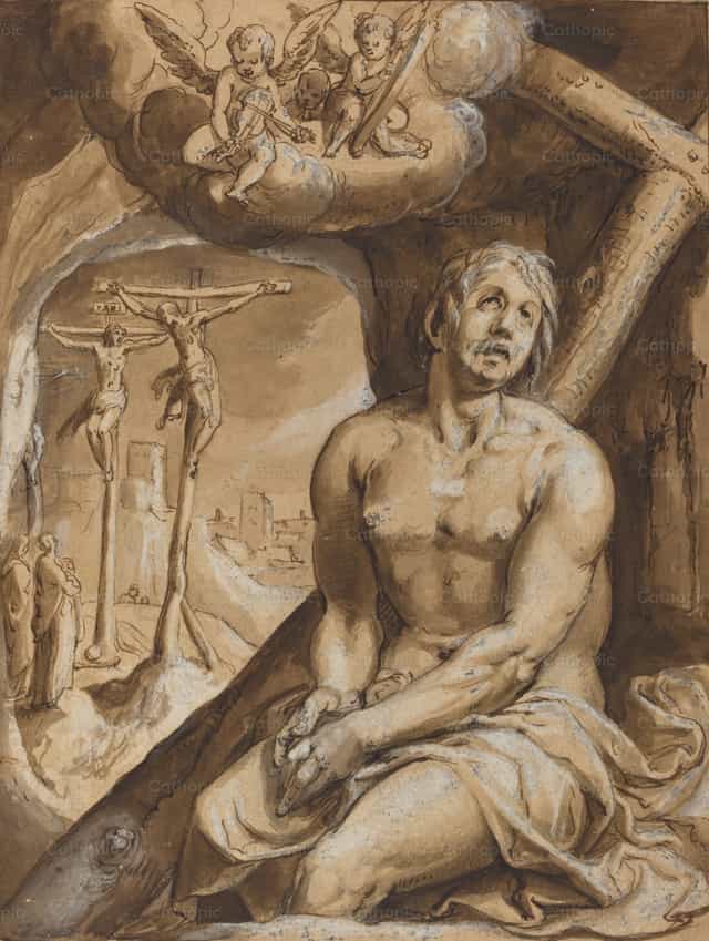 Dobry Łotr - Katolickie zdjęcia stockowe - Zdjęcie: Restored Christian Art