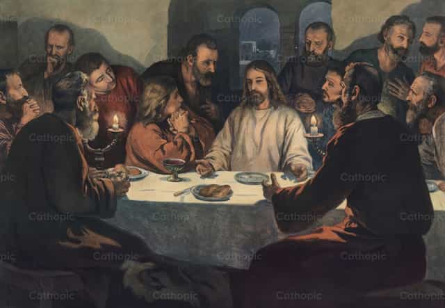 De Heilige Communie - Katholieke stockfoto's - Foto door Restored Christian Art
