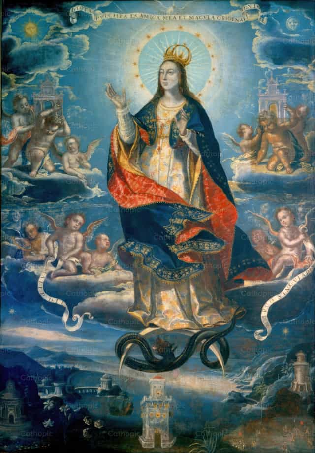 A Imaculada Conceição - Imagens católicas de stock - Foto de Restored Christian Art