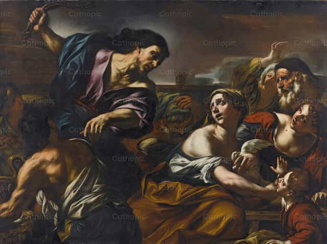 La expulsión del templo - Banco de imágenes católicas