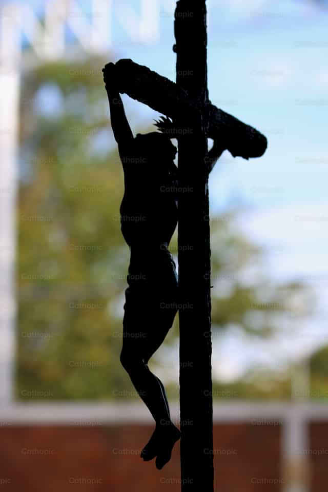 Si Hesus na Ipinako sa Krus - Mga Catholic stock image