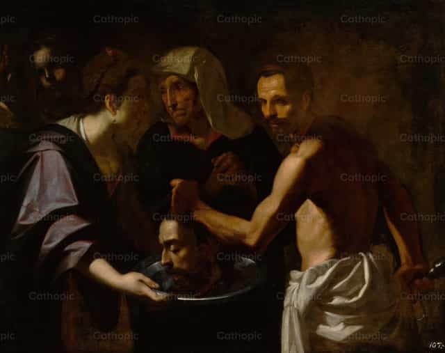 세례자 요한의 머리를 든 살로메 - 가톨릭 스톡 이미지 - 사진 제공 Restored Christian Art