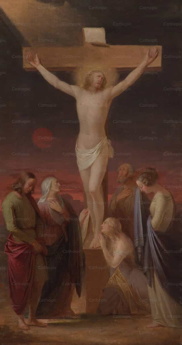 Sur la Croix - Images catholiques de stock - Photo de Restored Christian Art