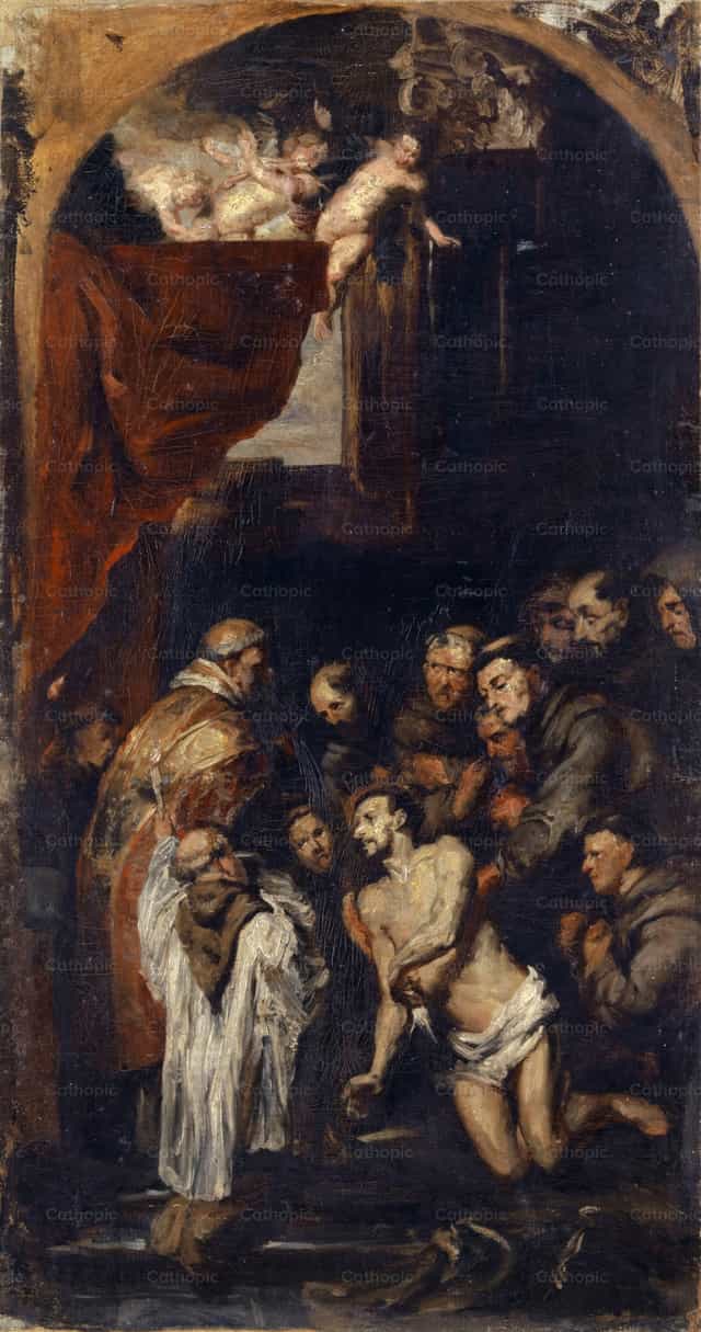 Huling Komunyon ni San Francisco - Mga Catholic stock image - Larawan ni Restored Christian Art