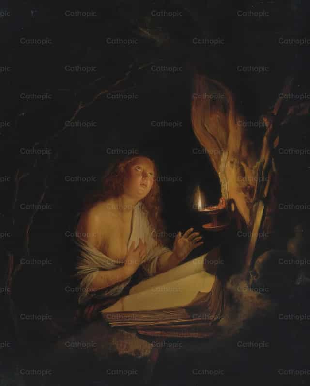 La Madeleine pénitente - Images catholiques de stock - Photo de Restored Christian Art