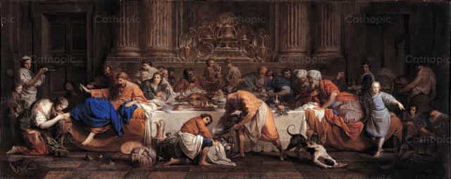 Dîner chez le pharisien - Images catholiques de stock - Photo de Restored Christian Art