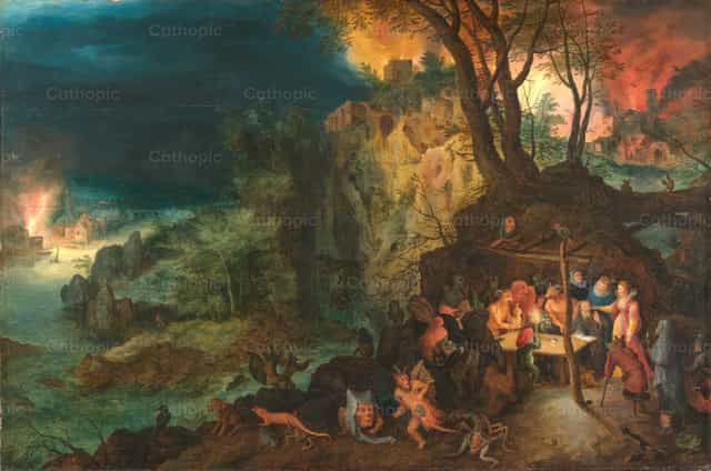 Ang tukso kay San Antonio - Mga Catholic stock image - Larawan ni Restored Christian Art