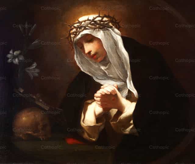Santa Catalina de Siena - Banco de imágenes católicas - Fotografía por Restored Christian Art