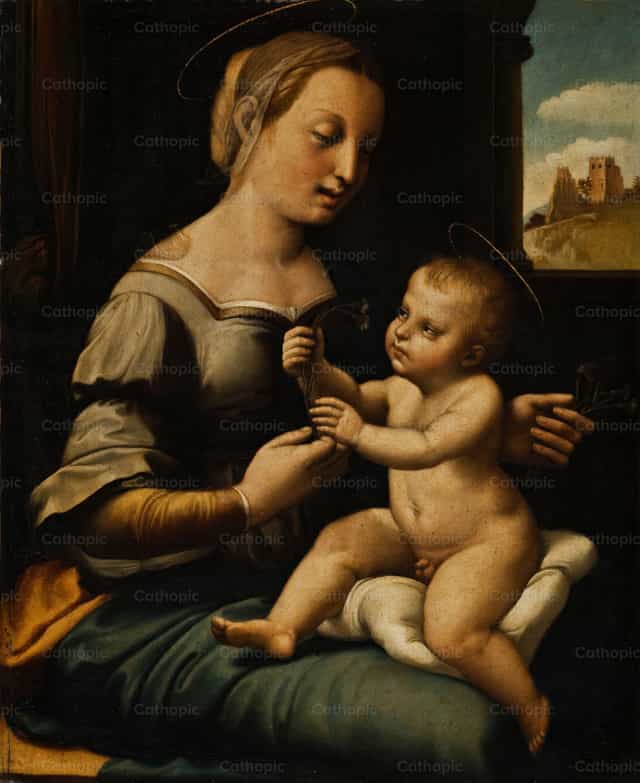 康乃馨圣母 - 天主教图库图片 - 摄影： Restored Christian Art