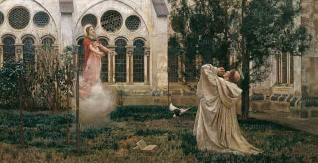 성 베르나르도의 환시 - 가톨릭 스톡 이미지 - 사진 제공 Restored Christian Art