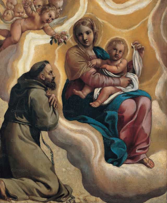 La Virgen con el Niño y San Francisco - Banco de imágenes católicas