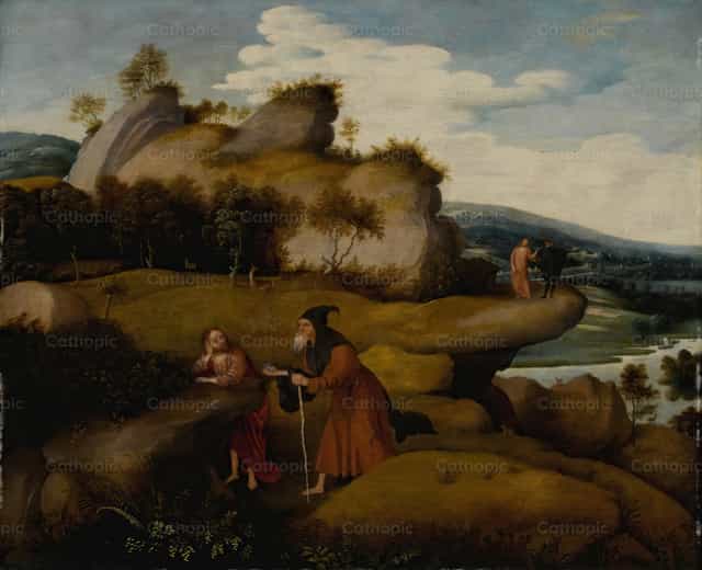 Kuszenie Chrystusa - Katolickie zdjęcia stockowe - Zdjęcie: Restored Christian Art